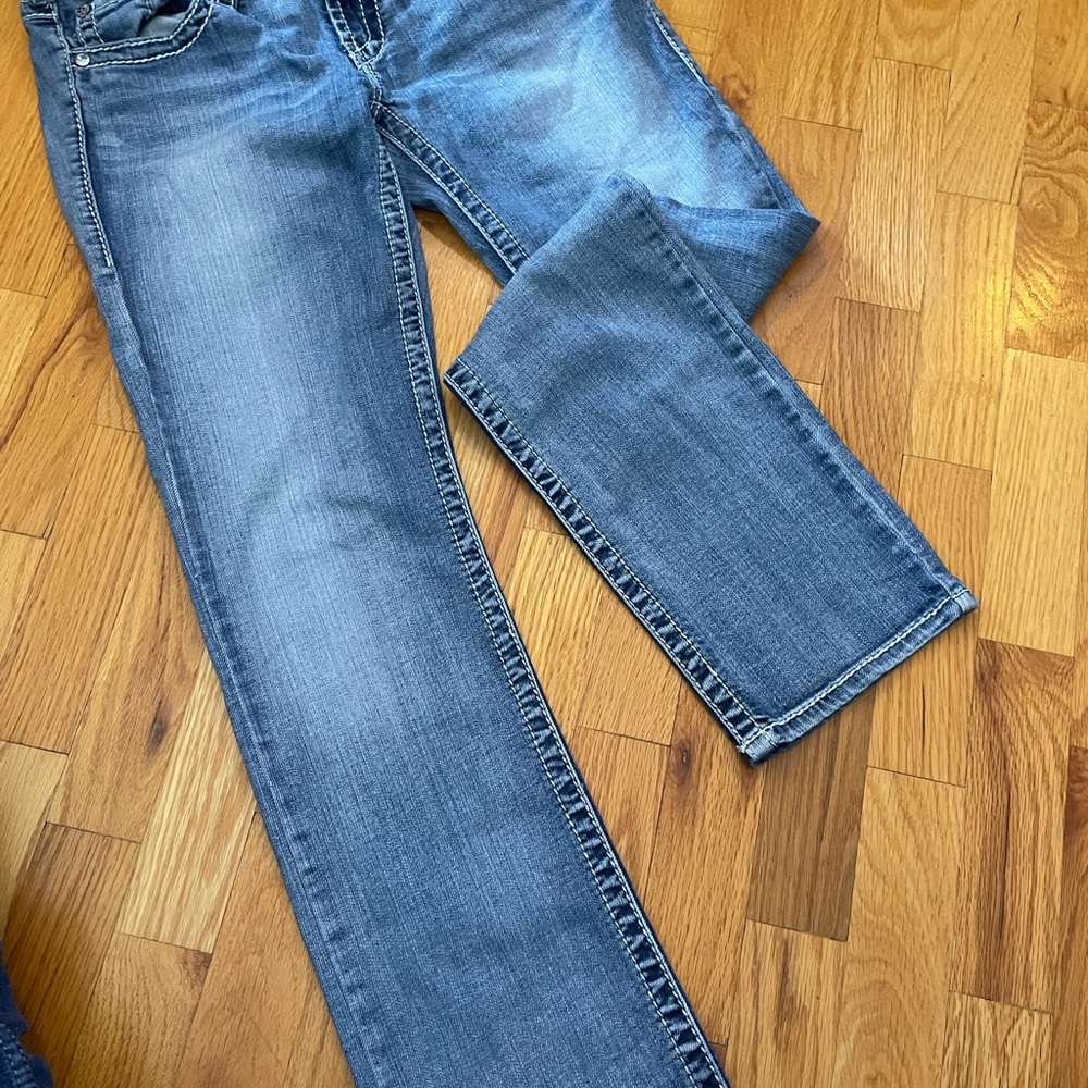 Silver Manchester Jeans - straight cut mid rise